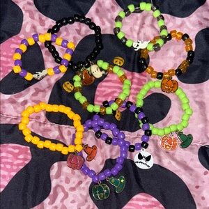 9 Colorful Halloween-Themed Beaded Kandi Bracelets